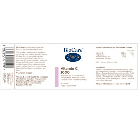 BioCare Vitamin C 1000 90 Caps- Lillys Pharmacy and Health Store