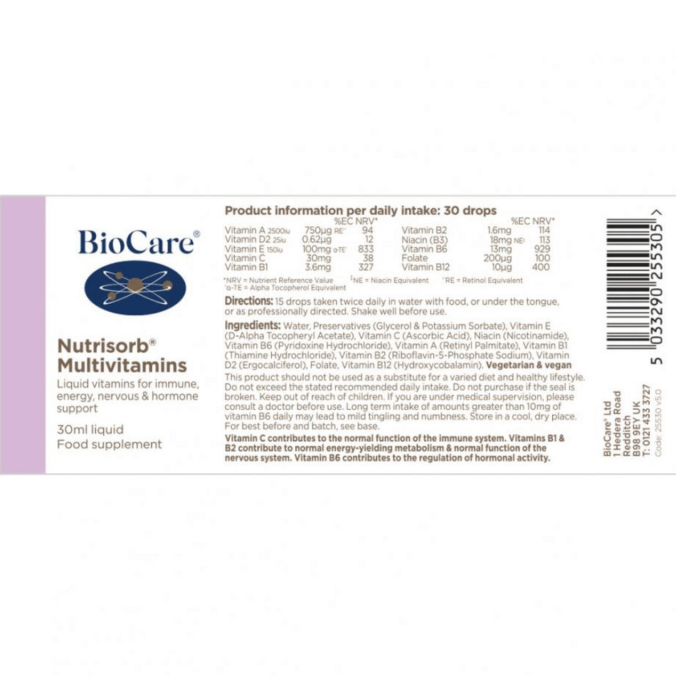BioCare Vitasorb® Multivitamin 30ml- Lillys Pharmacy and Health Store
