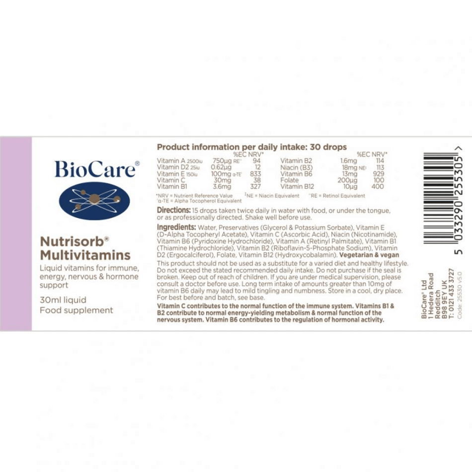 BioCare Vitasorb® Multivitamin 30ml- Lillys Pharmacy and Health Store