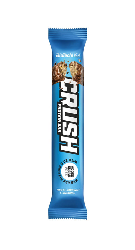 BioTechUSA Crush Bar, Toffee Coconut 12 x 64g- Lillys Pharmacy and Health Store