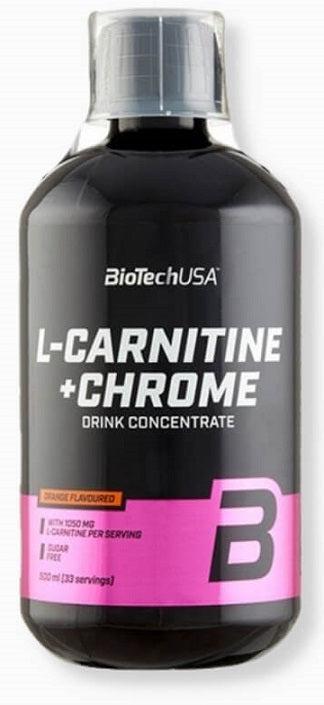 BioTechUSA LCarnitine + Chrome, Orange 500 ml- Lillys Pharmacy and Health Store