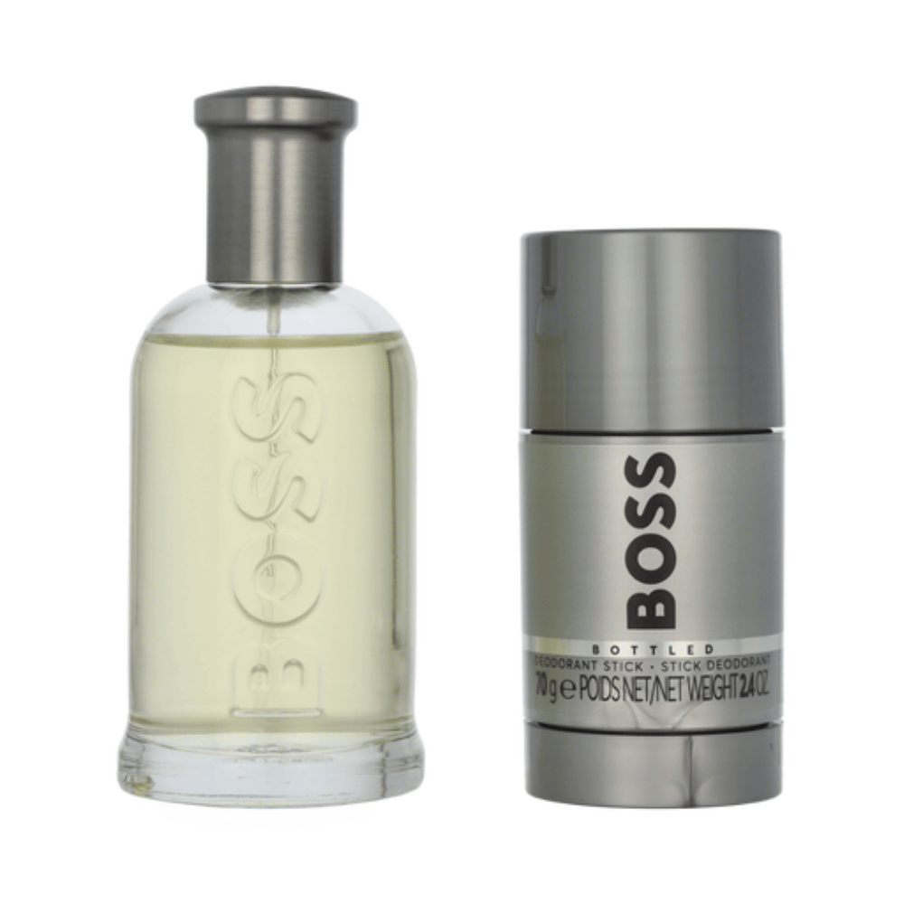 Boss Bottled (Grey) 100ml 2pc Gift Set100ml Edt Spr, 75ml Deodorant Stick- Lillys Pharmacy and Health Store