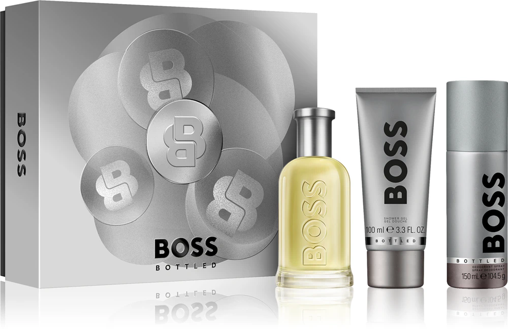 Boss Bottled (Grey) 100ml 3pc Gift Set