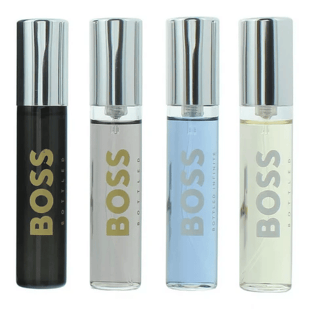 Boss Mens 10ml 4pc Gift Set10ml Bottled Edt Spr, 10ml Infinite Edp Spr, 10ml Bottled Edp Spr, 10ml Bottled Parfum Spr- Lillys Pharmacy and Health Store