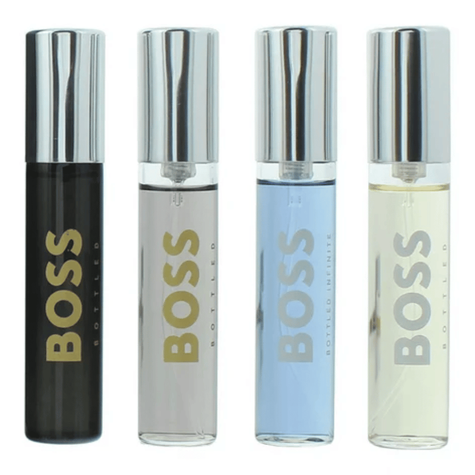 Boss Mens 10ml 4pc Gift Set10ml Bottled Edt Spr, 10ml Infinite Edp Spr, 10ml Bottled Edp Spr, 10ml Bottled Parfum Spr- Lillys Pharmacy and Health Store