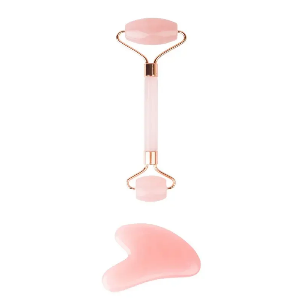 Brushworks Rose Resin Roller & Gua Sha- Lillys Pharmacy and Health Store