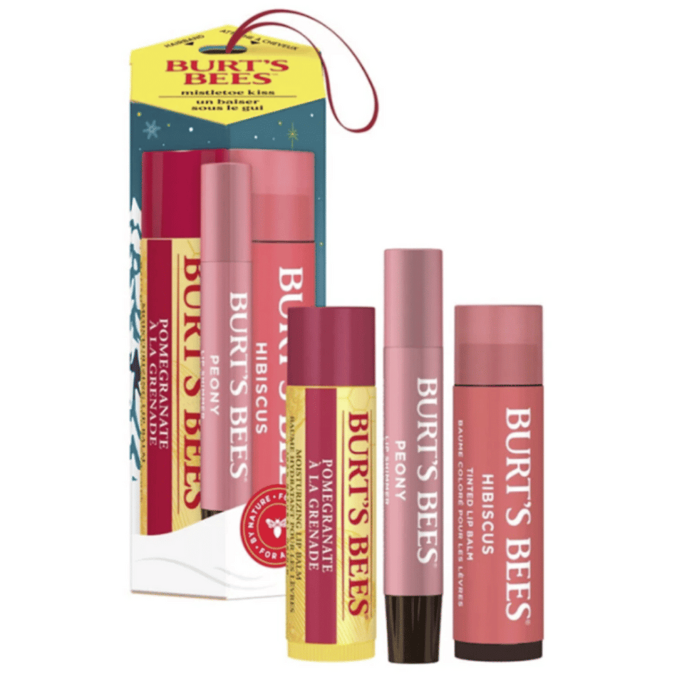 Burt's Bees Mistletoe Kiss Pink Trio- Lillys Pharmacy and Health Store