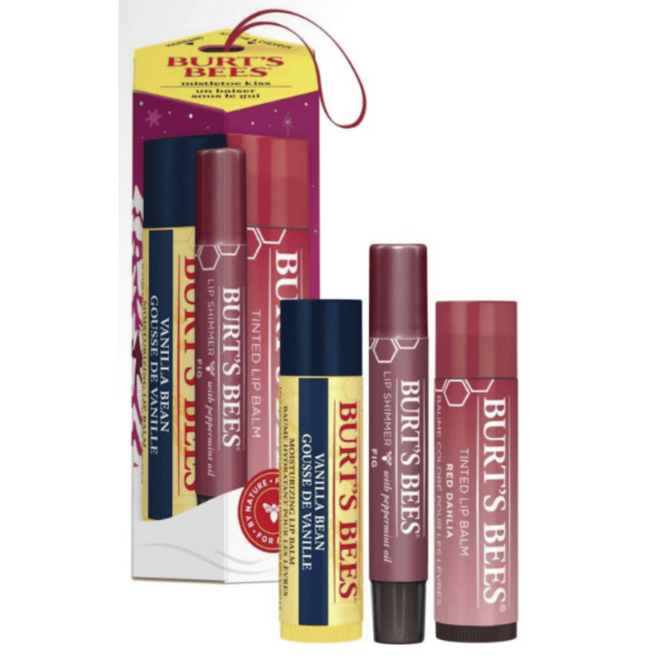 Burt's Bees Mistletoe Kiss Red Trio- Lillys Pharmacy and Health Store