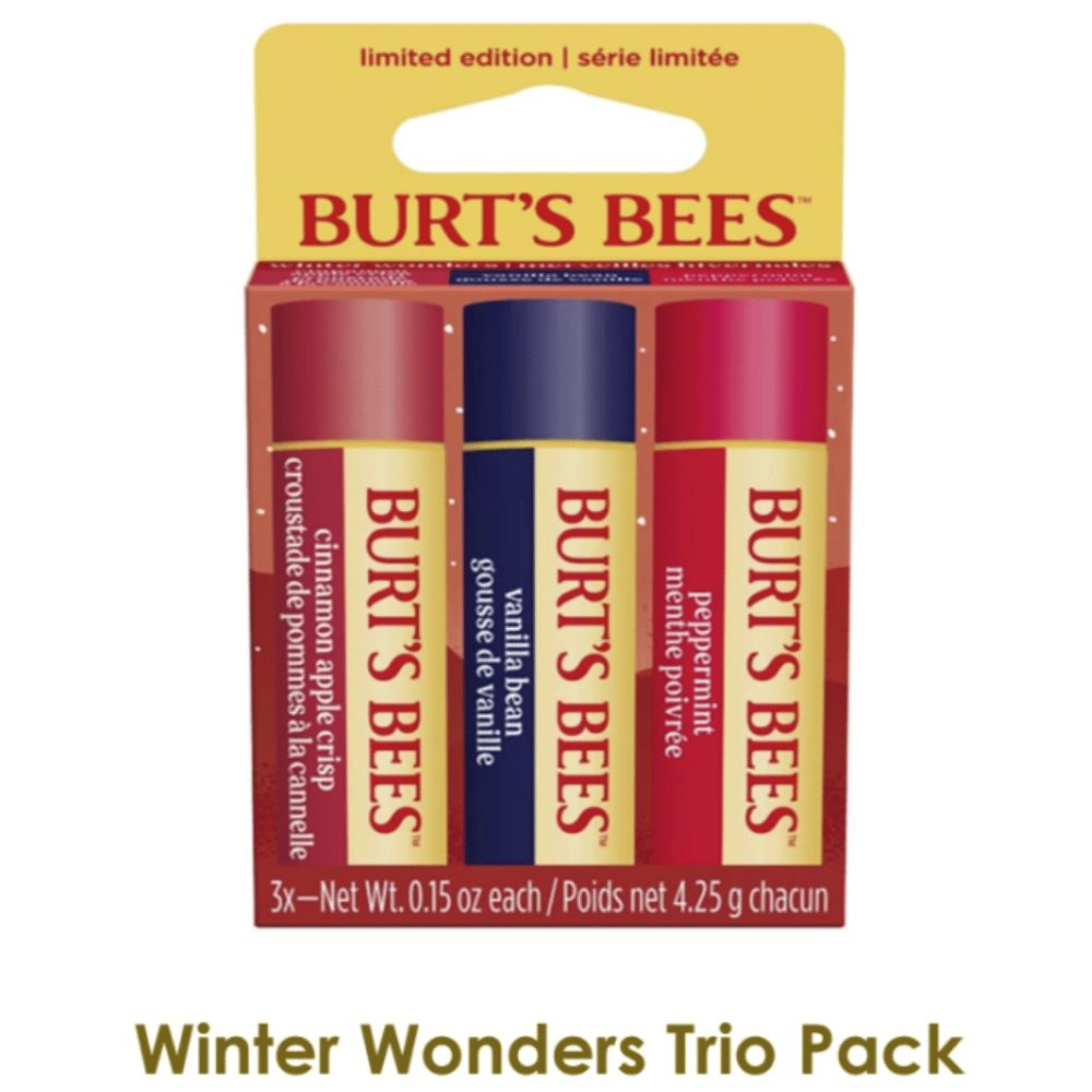 Burt's Bees Winter Wonders Lip Balm Trio- Lillys Pharmacy and Health Store