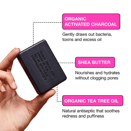 Carbon Theory Anti-Breakout Facial Cleansing Charcoal Bar- Lillys Pharmacy and Health Store