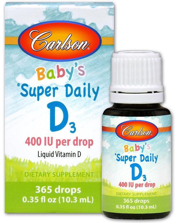 Carlson Labs Baby's Super Daily D3, 400 IU 10 ml- Lillys Pharmacy and Health Store