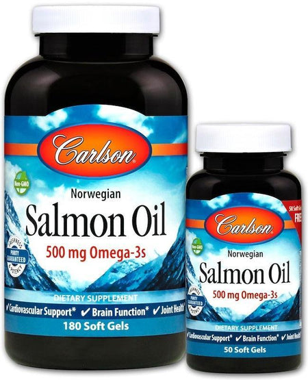 Carlson Labs Norwegian Salmon Oil 180 + 50 softgels- Lillys Pharmacy and Health Store