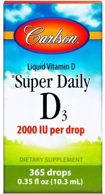 Carlson Labs Super Daily D3, 2000 IU 10 ml- Lillys Pharmacy and Health Store