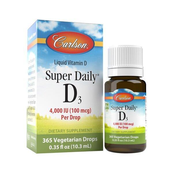 Carlson Labs Super Daily D3, 4000 IU 10 ml- Lillys Pharmacy and Health Store