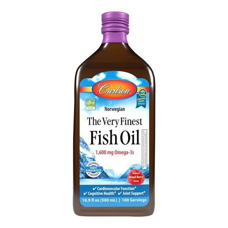 Carlson Labs The Very Finest Fish Oil, Mixed Berry 500 ml- Lillys Pharmacy and Health Store