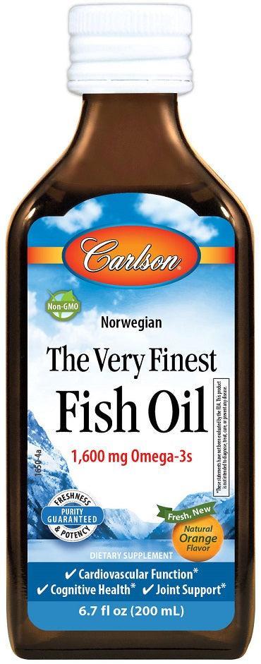 Carlson Labs The Very Finest Fish Oil, Natural Lemon 200 ml- Lillys Pharmacy and Health Store