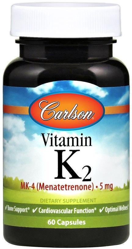 Carlson Labs Vitamin K2 MK4, 5mg 60 caps- Lillys Pharmacy and Health Store