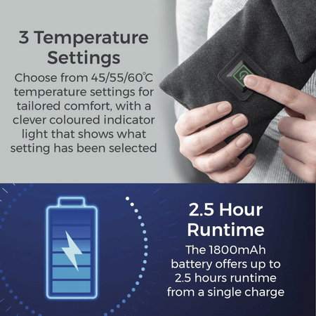 Carmen Heated Neck Scarf Grey- Lillys Pharmacy and Health Store