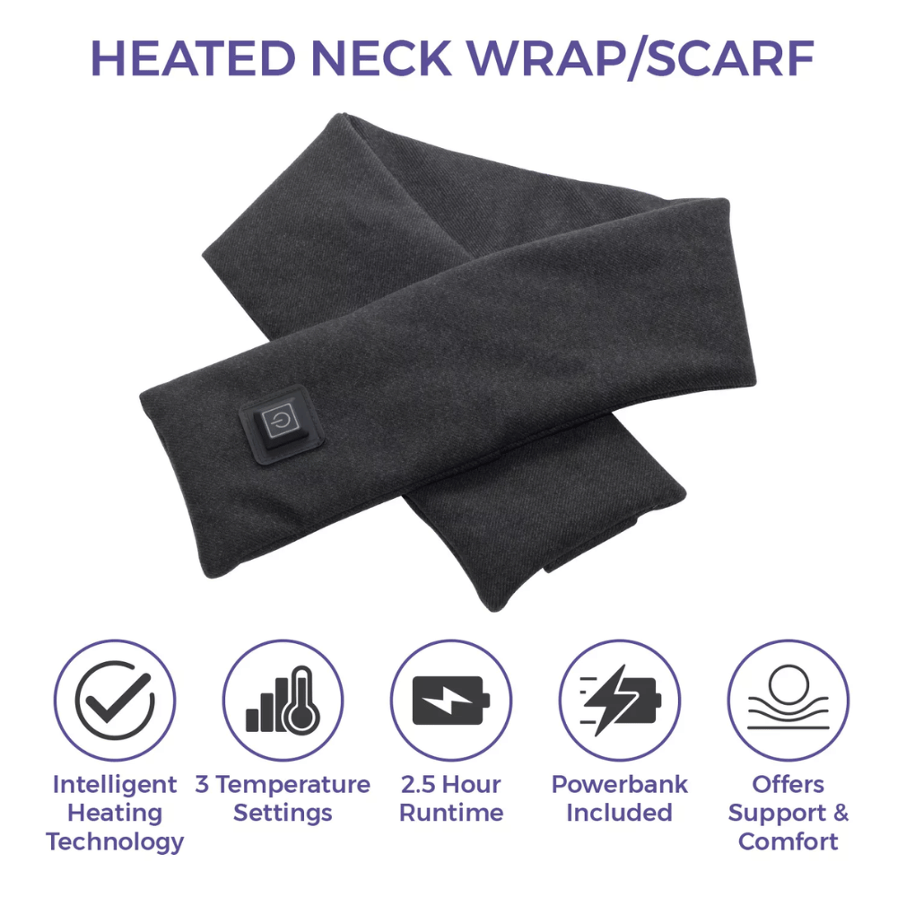 Carmen Heated Neck Scarf Grey- Lillys Pharmacy and Health Store