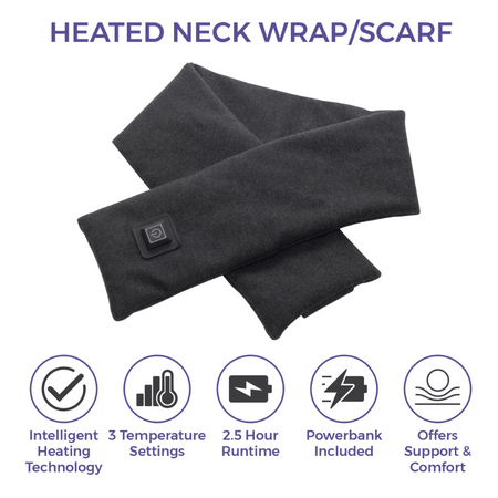 Carmen Heated Neck Scarf Grey- Lillys Pharmacy and Health Store