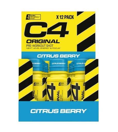 Cellucor C4 Original Pre - Workout Shot, Citrus Berry - 12 x 60 ml