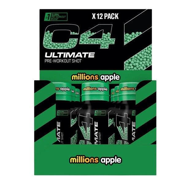 Cellucor C4 Ultimate Pre - Workout Shot, Millions Apple - 12 x 60 ml