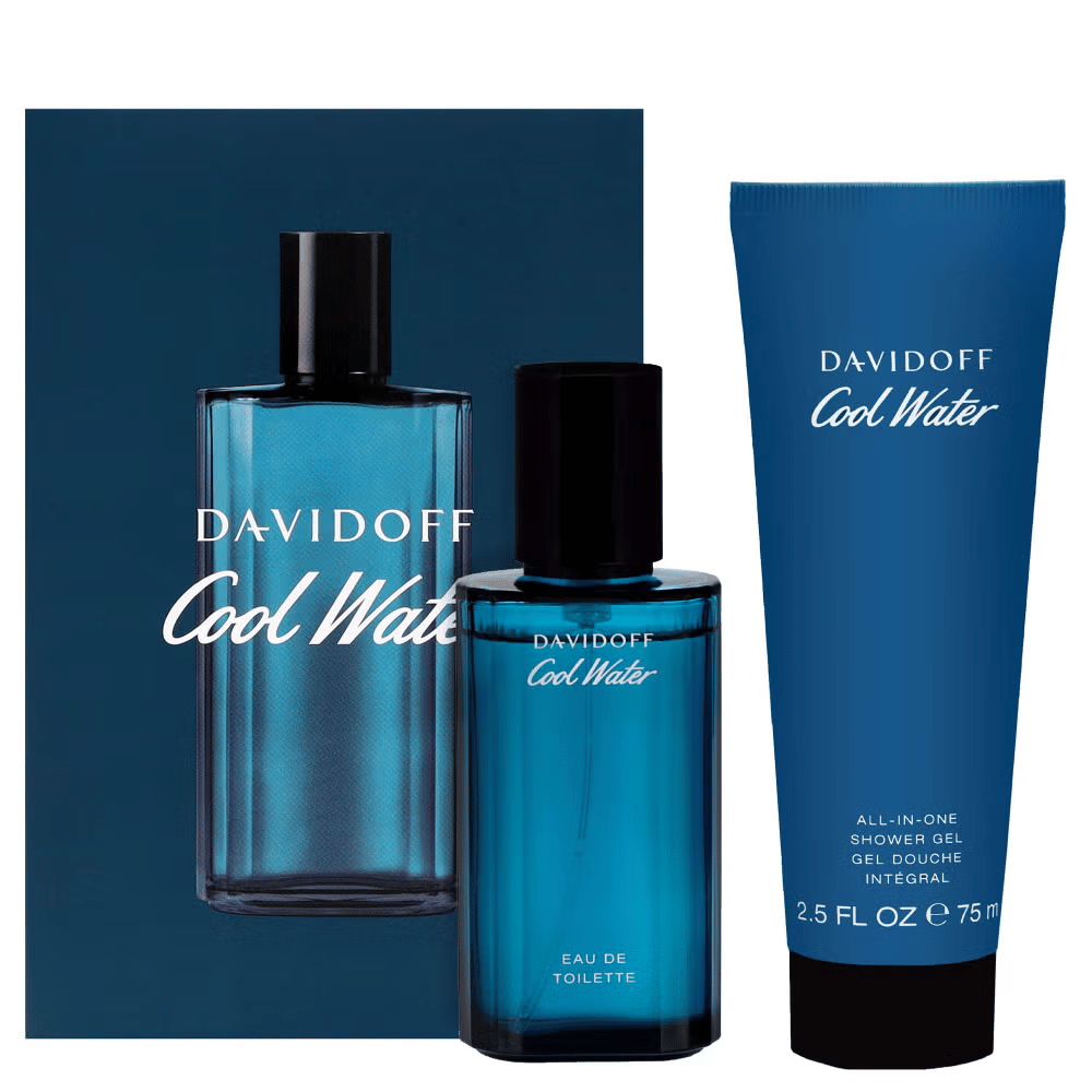 Cool Water Mens 40ml 2pc Gift Set40ml Edt Spr, 75ml Shower Gel