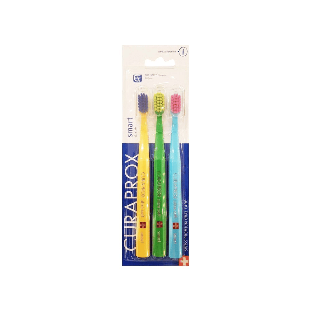 Curaprox 7600 Smart Ultrasoft Toothbrush Triple Pack- Lillys Pharmacy and Health Store