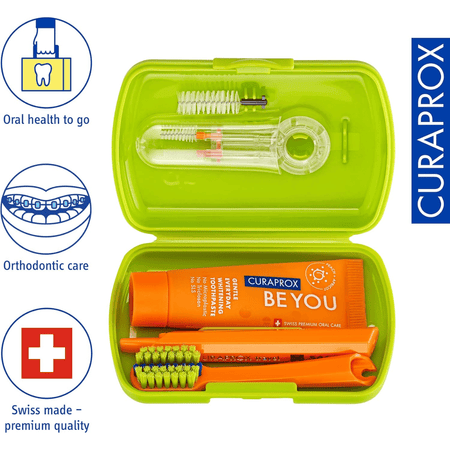 Curaprox Be You Green Ortho Travel Kit- Lillys Pharmacy and Health Store