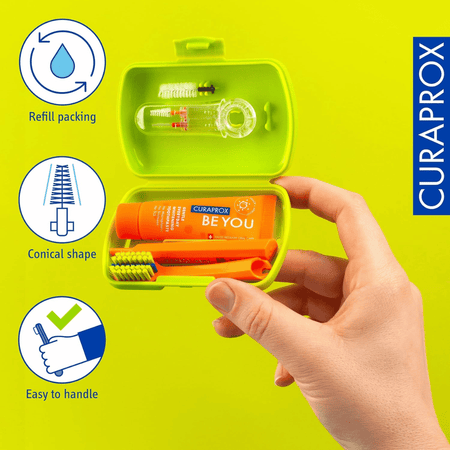 Curaprox Be You Green Ortho Travel Kit- Lillys Pharmacy and Health Store