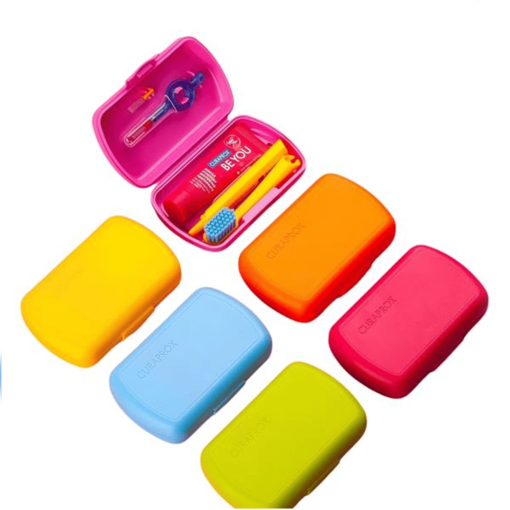 Curaprox Be You Travel Kit Assorted Colours Contains 5460 Toothbrush, CPS Handy, Be You Travel Toothpaste 10ml, Travel Case- Lillys Pharmacy and Health Store
