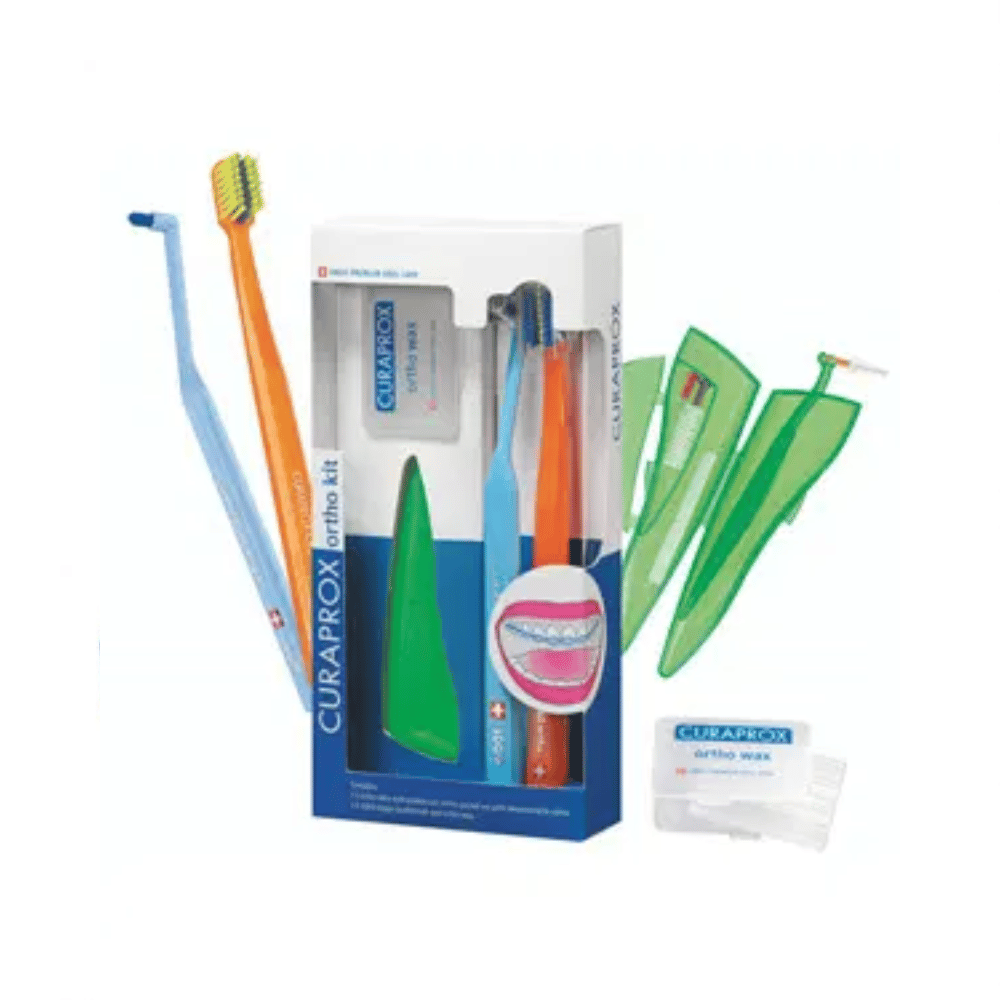 Curaprox Ortho KitOrtho Ultrasoft Toothbrush, Ortho Pocket Set Interdental Brushes, 1009 Single Toothbrush & Pack Of Ortho Wax- Lillys Pharmacy and Health Store
