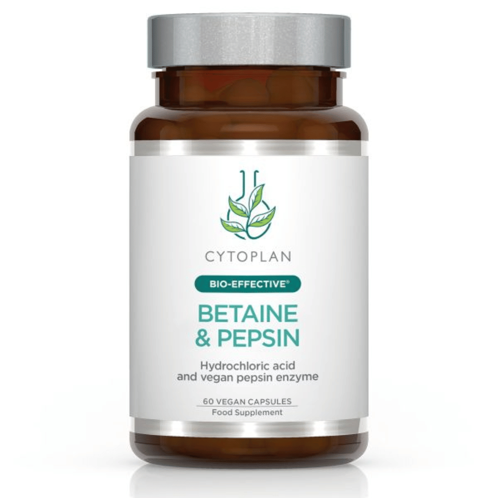 Cytoplan Betaine & Pepsin: 345mg / 10mg 60 Capsules- Lillys Pharmacy and Health Store