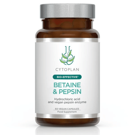 Cytoplan Betaine & Pepsin: 345mg / 10mg 60 Capsules- Lillys Pharmacy and Health Store