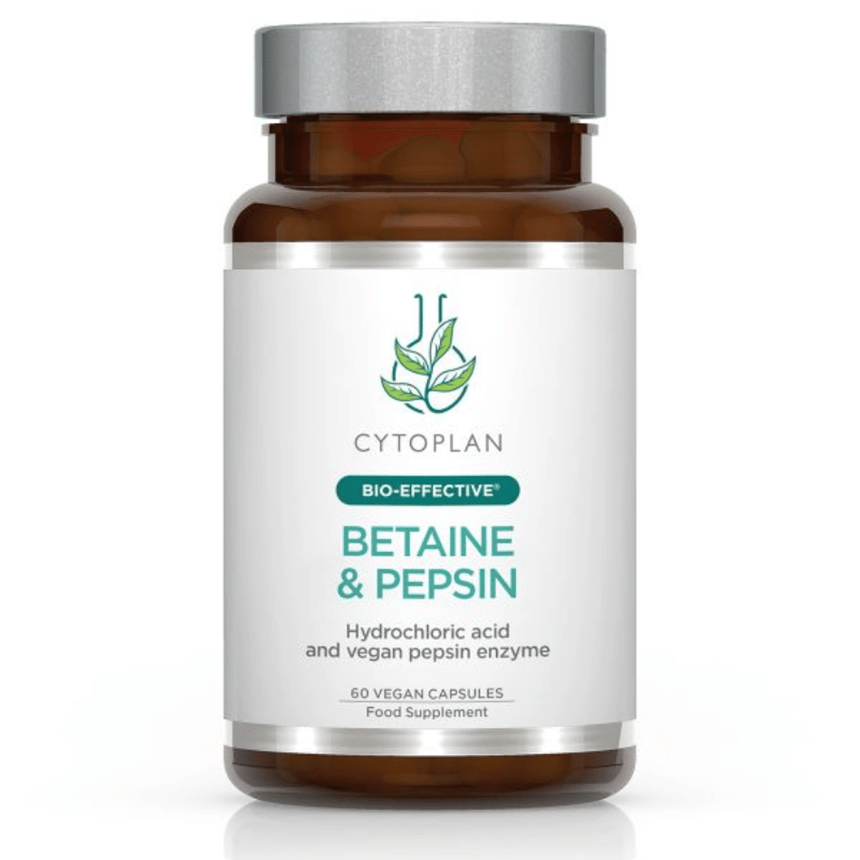 Cytoplan Betaine & Pepsin: 345mg / 10mg 60 Capsules- Lillys Pharmacy and Health Store