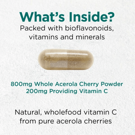 Cytoplan Cherry C: Wholefood Vit C 200mg 120 Capsules- Lillys Pharmacy and Health Store