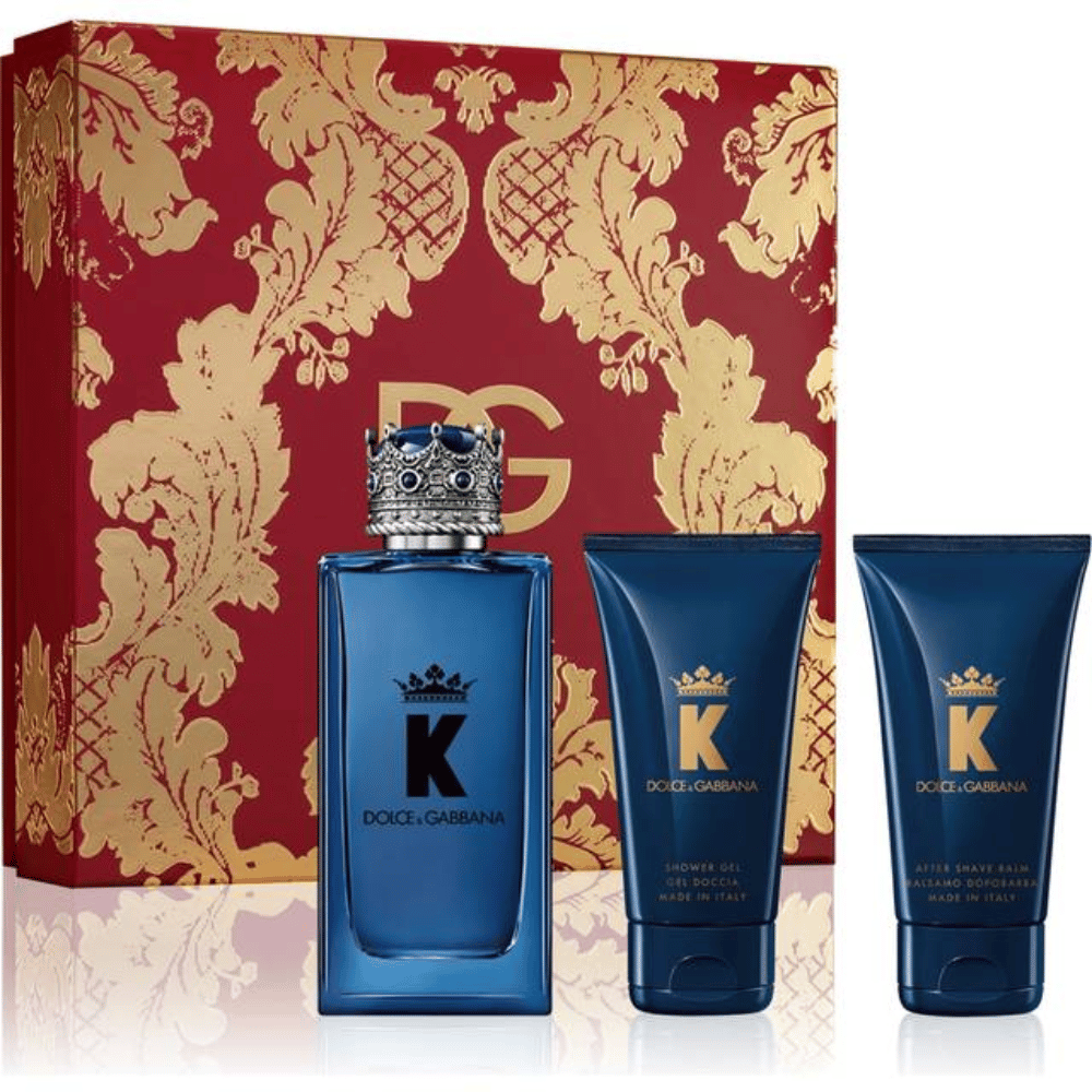 D&G K 100ml 3pc Gift Set100ml Edt Spr, 50ml Shower Gel, 50ml Aftershave Balm- Lillys Pharmacy and Health Store