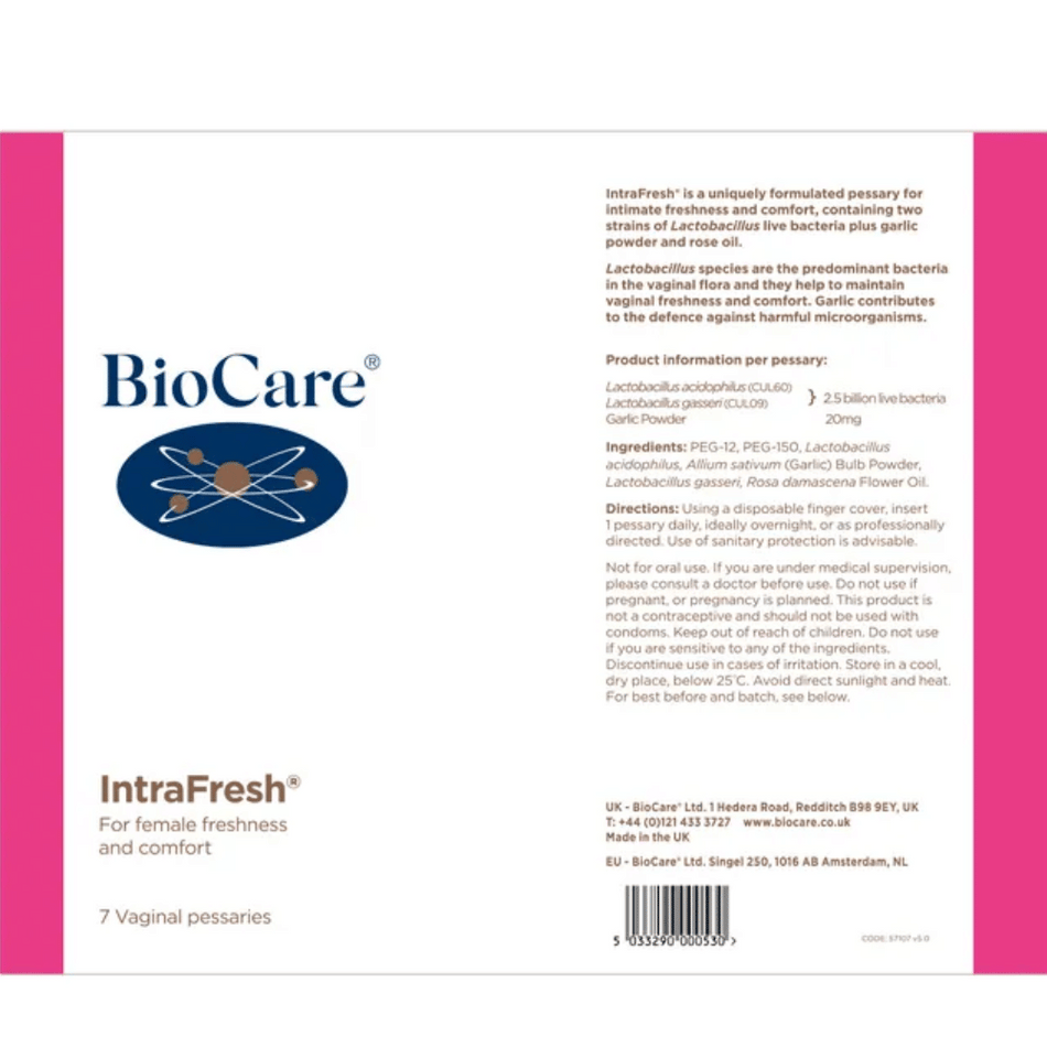 BioCare IntraFreshÂ® 7 Pessaries- Lilys Pharmacy and Health Store