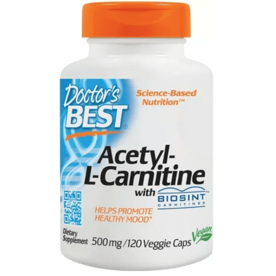 Doctor's Best Acetyl L-Carnitine, 500mg - 120 vcaps- Lillys Pharmacy and Health Store
