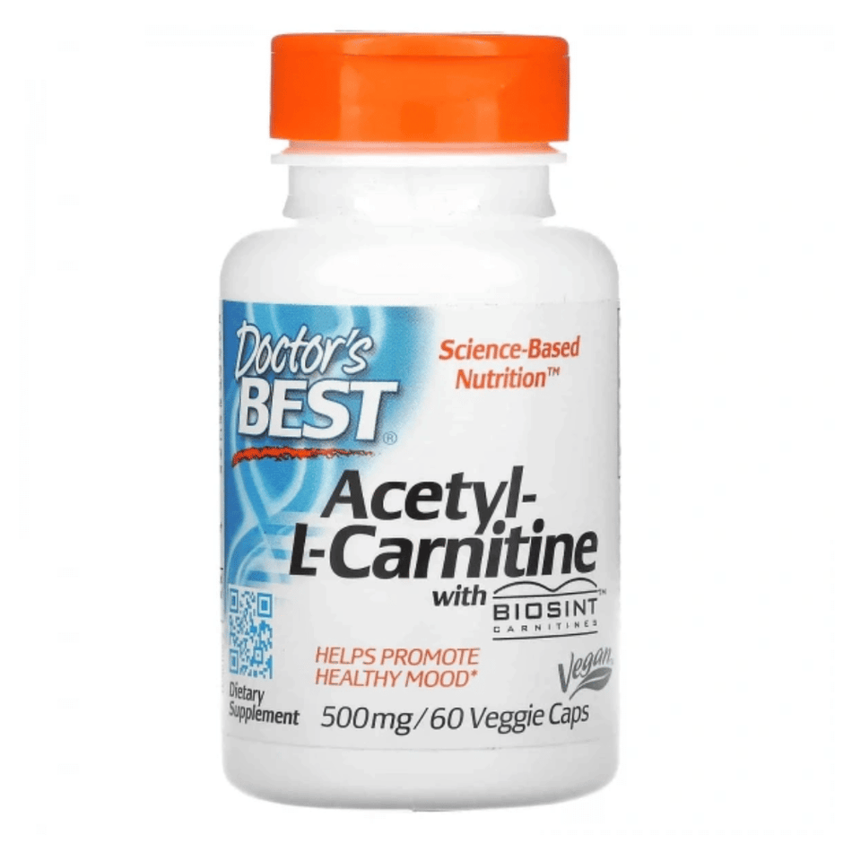 Doctor's Best Acetyl L-Carnitine, 500mg - 60 vcaps- Lillys Pharmacy and Health Store