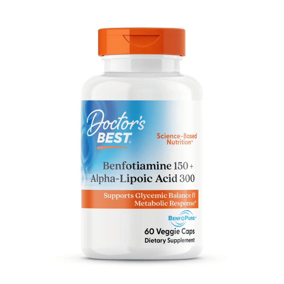 Doctor's Best Benfotiamine 150 + Alpha-Lipoic Acid 300 - 60 vcaps- Lillys Pharmacy and Health Store
