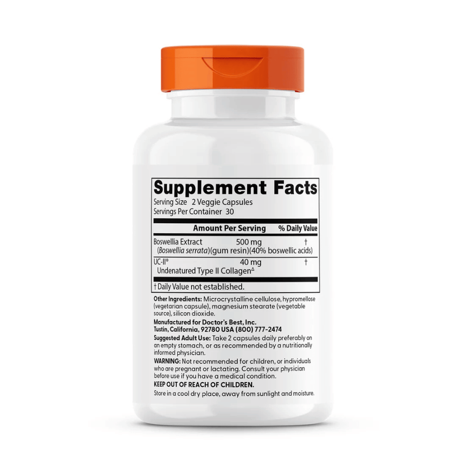 Doctor's Best Boswellia with UC-II - 60 vcaps- Lillys Pharmacy and Health Store