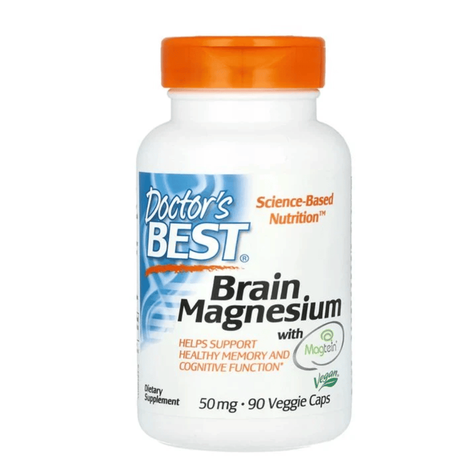 Doctor's Best Brain Magnesium with Magtein, 50mg - 90 vcaps- Lillys Pharmacy and Health Store