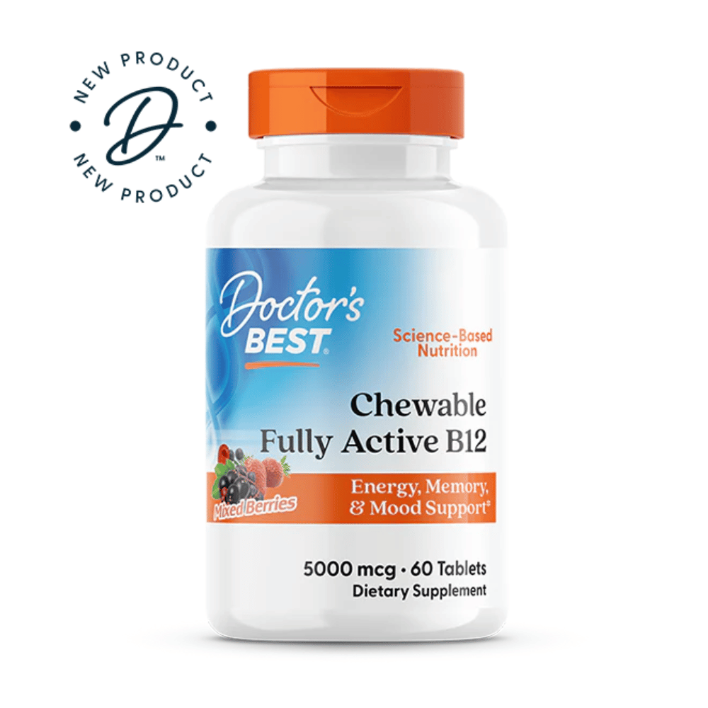 Doctor's Best Chewable Fully Active B12, Mixed Berries - 60 tabs- Lillys Pharmacy and Health Store