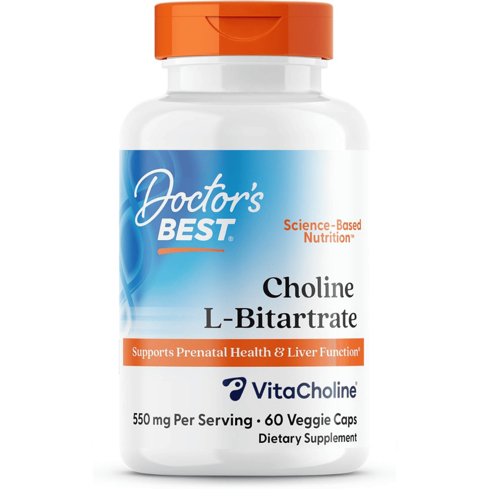 Doctor's Best Choline L-Bitartrate, 550mg - 60 vcaps- Lillys Pharmacy and Health Store