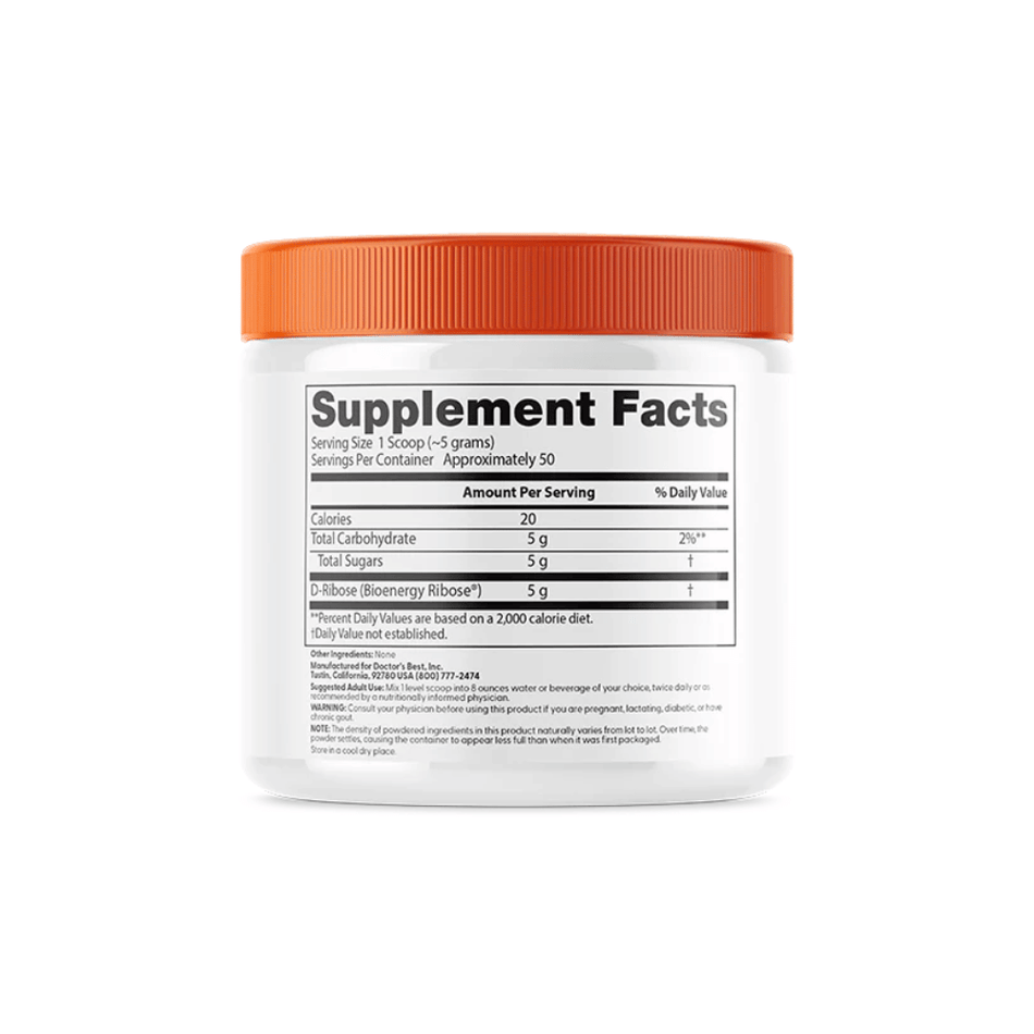 Doctor's Best D-Ribose, Powder - 250g- Lillys Pharmacy and Health Store
