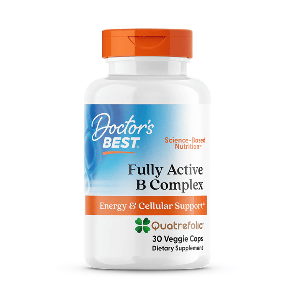 Doctor's Best Fully Active B-Complex with Quatrefolic - 30 vcaps- Lillys Pharmacy and Health Store