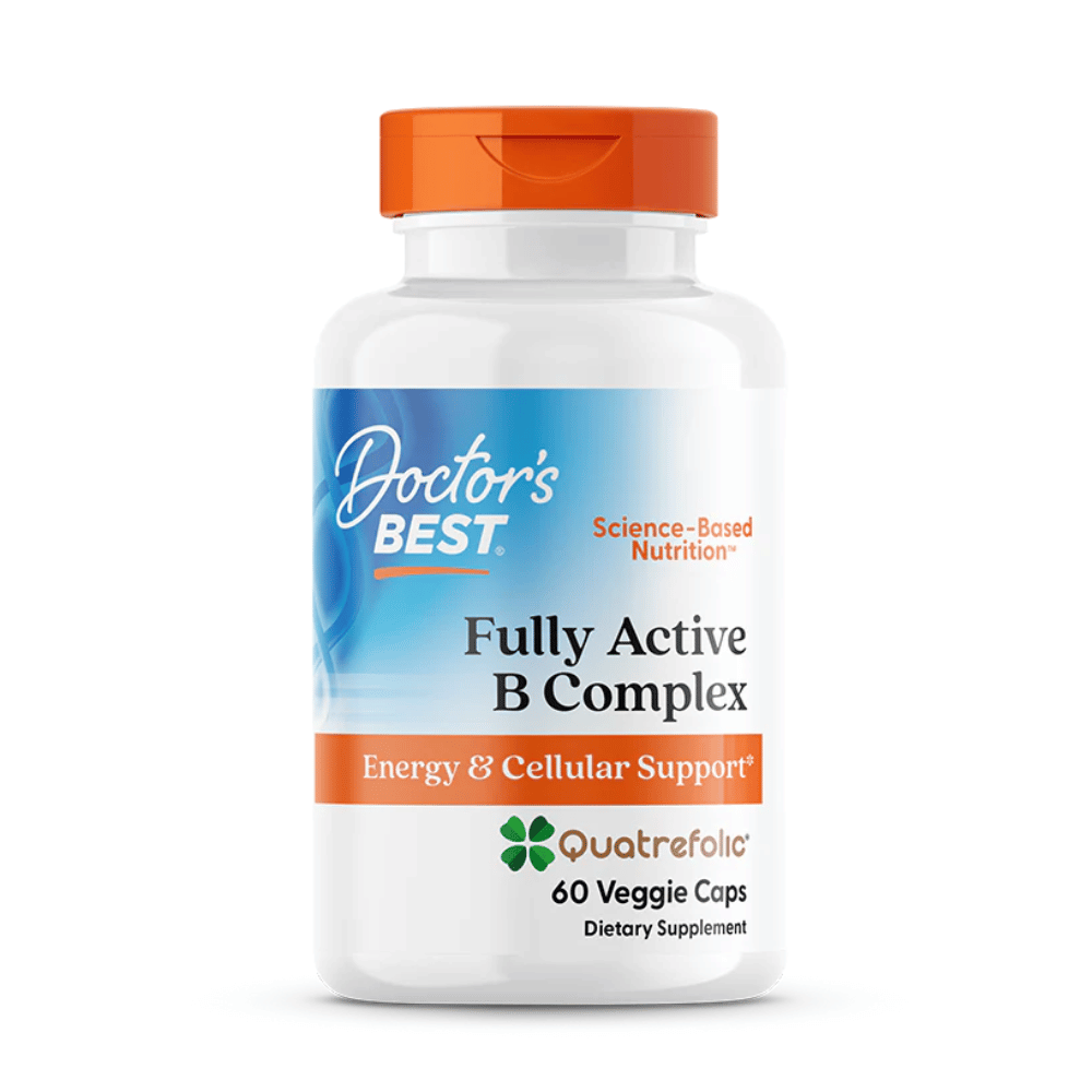 Doctor's Best Fully Active B-Complex with Quatrefolic - 60 vcaps- Lillys Pharmacy and Health Store