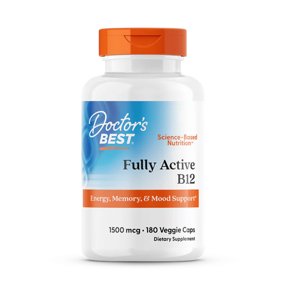 Doctor's Best Fully Active B12, 1500mcg - 180 vcaps- Lillys Pharmacy and Health Store