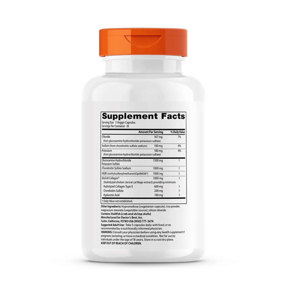 Doctor's Best Glucosamine Chondroitin MSM + Hyaluronic Acid - 150 caps- Lillys Pharmacy and Health Store